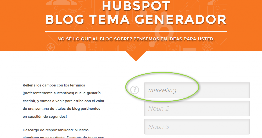Hubspot generador de ideas