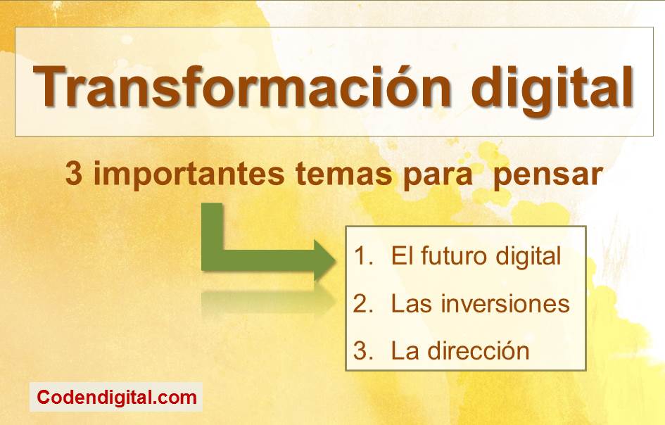Banner 3 temas importantes para pensar en la transformación digital