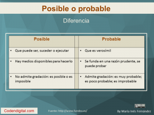 Diferencia entre posible y probable